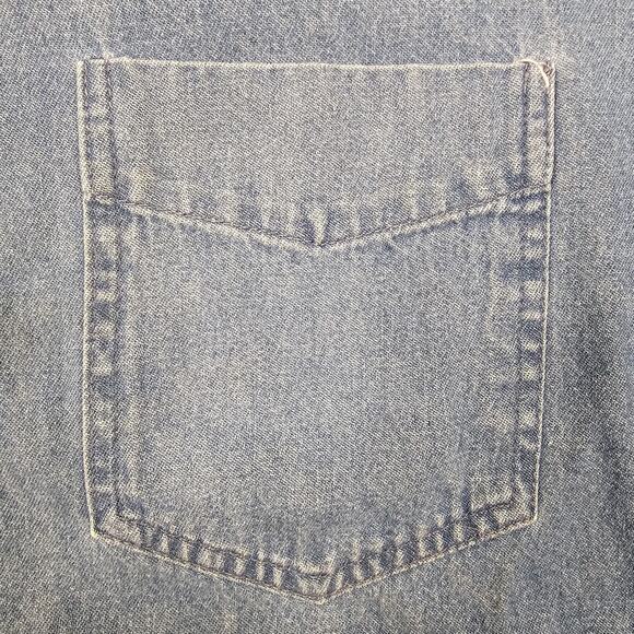 Vintage Dickies Shirt XL Denim Workwear 90s Y2K Americana Retro Outdoors Biker - Picture 6 of 12